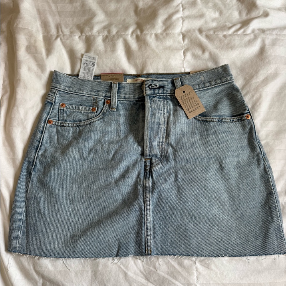 Levi's Light Blue Denim Mini Skirt